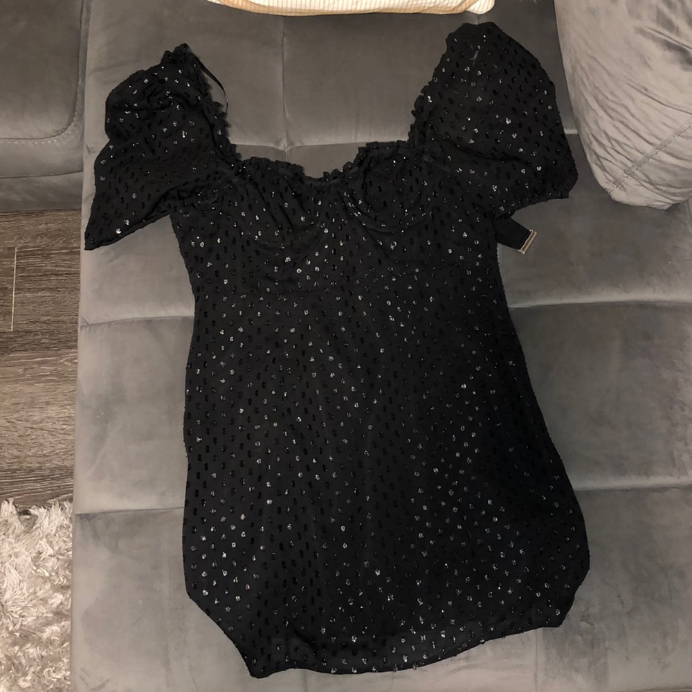 Black sweet heart neck built in bra dress